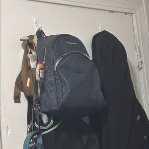 Michael Kors Navy Patterned Backpack